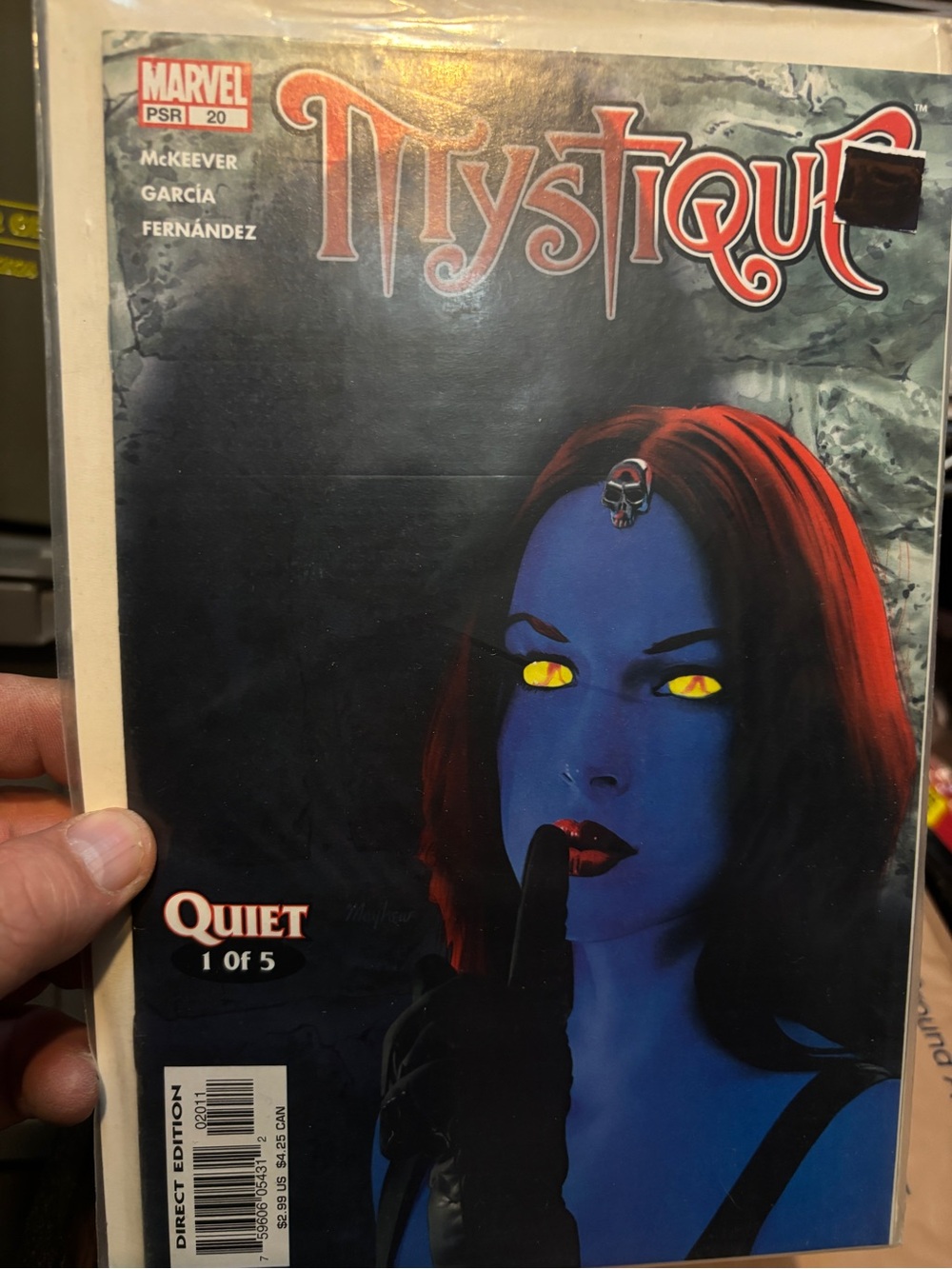 Marvel Mystique Comic Book - Quiet 1 of 5